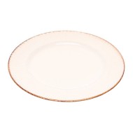 Prato Avulso Raso 27,5cm De Cerâmica Linear Bege